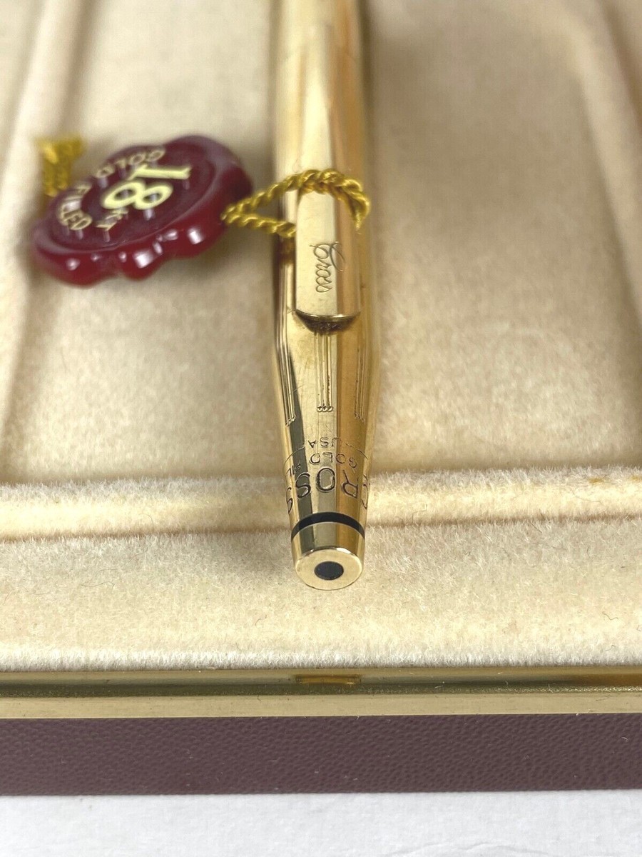 cross クラシック18金メッキ　2802 CROSS CLASSIC CENTURY 18K GOLD FILLED BALLPOINT PEN #2802