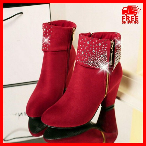 Zapatos Botas Botines Calzado De Mujer Tacon Cuadrado Ancho Sexy Moda 2021  | eBay