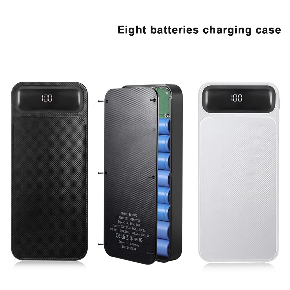 Eight Batteries Charging Box Digital Display Charging Treasure Shell Accessories-image