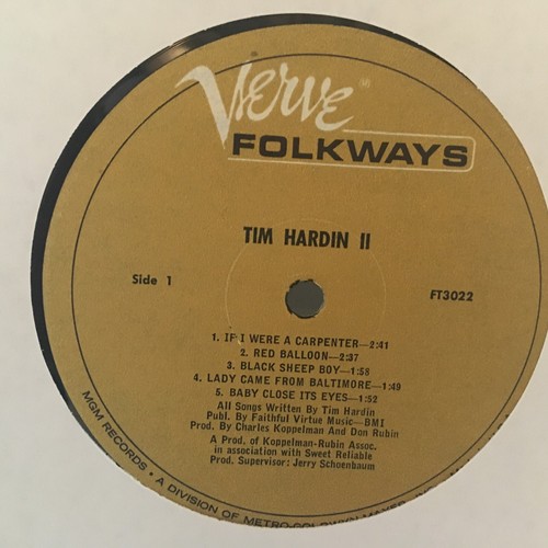 TIM HARDIN LP TIM HARDIN 2 - Bild 3 von 4