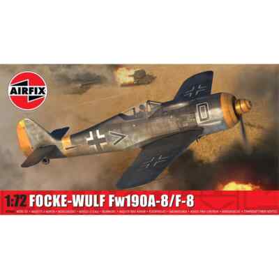 Airfix Focke-Wulf Fw-190A8-F-8. Maßstab 1-72. Plastik Modellflugzeug Bausatz.
