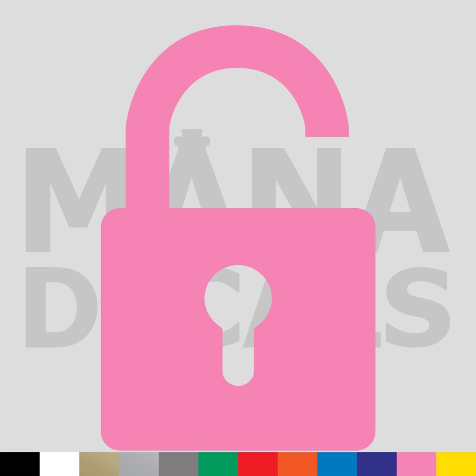 Padlock Vinyl Die Cut Decal Sticker - Lock Unlock | eBay