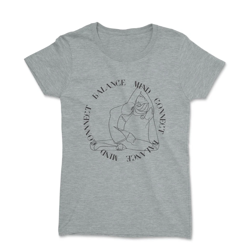 Yoga t-shirt Woman's Fitted, Yoga Stretch, Balance, mind tshirt - Изображение 3 из 4