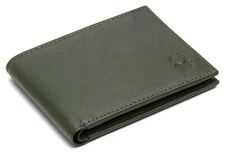 New Premium Quality Bi-fold Leather Wallet RFID Protected for Men Green Colour