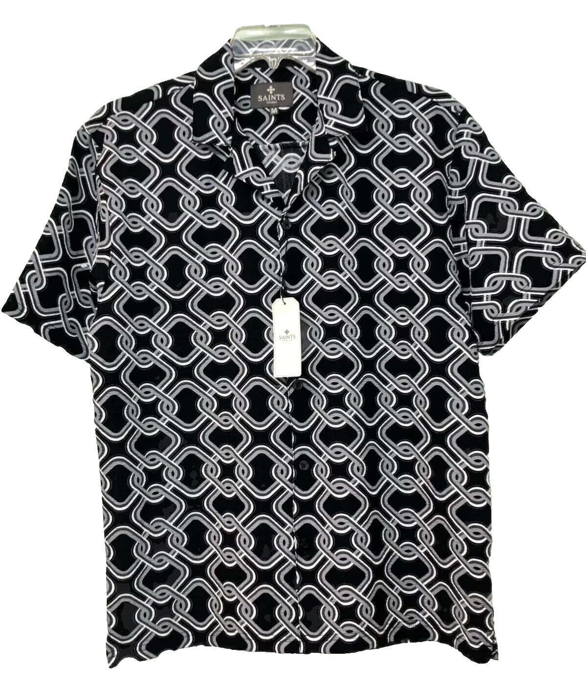 Size M Geometric Regular Size Casual Button-Down Shirts for Men