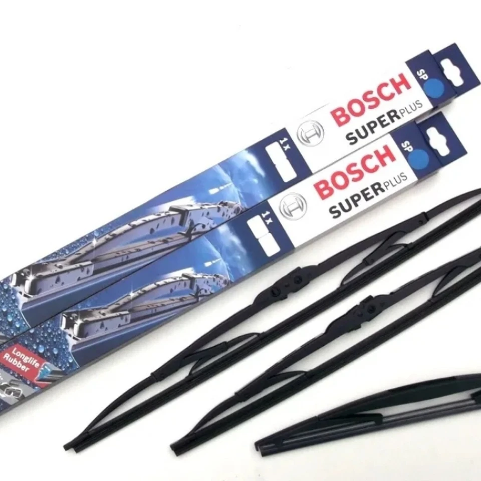For Nissan Elgrand E51 Front & Rear Wiper Blade Set 2002-2010 3 Piece Bosch - Image 3 of 4