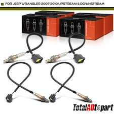 4x O2 Oxygen Sensor for Jeep JK Wrangler 2007-2009 3.8L Upstream & Downstream