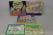 Lot of 5 Little Monkey Books by Eileen Christelow -  Board Book
