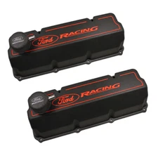Ford Racing 351C Aluminum Valve Cover Set - Black Finish