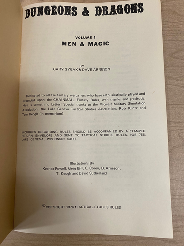 1974 D & D Original White Box 3 Volume Set, Ref Sheet & Dice Dungeons & Dragons - Picture 5 of 21