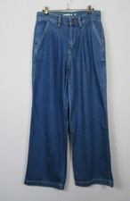 Land's End Women's Lightweight Denim Pleat Front Wide leg jeans  Size 8 - 16