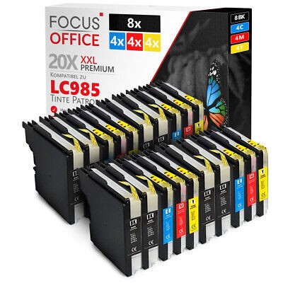 20x Kompatibel Patronen für Brother LC985 DCP-J125 MFC-J415W MFC-J265W MFC-J220
