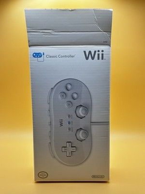 Nintendo Wii Classic Controller OEM White Wired Rare Retail Box Version 
