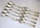 (10) Towle "1690 ENGRAVED" Sterling Silver Spoons - 5 7/8" - NO MONO - 302g