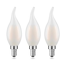 Frosted E12 LED Candelabra Bulb, 2 Watt 25W Frosted Ca10-e12 2w 3000k 3pack