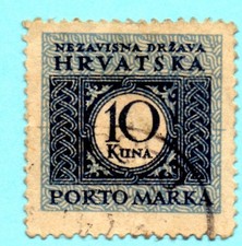 TIMBRE CROATIE TAXE POSTALE SECONDE GUERRE MONDIALE 1943-1944