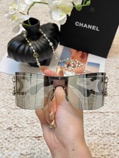 Chanel Women's Sunglasses CH9579B Classic Frameless with Diamond-Studded Temples