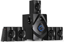 Bobtot 5.1 Surround Sound System for TV Wireless Rear Speakers 800W Subwoofer