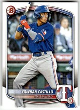 2025 Bowman Draft #BD-107 Yolfran Castillo Texas Rangers Baseball