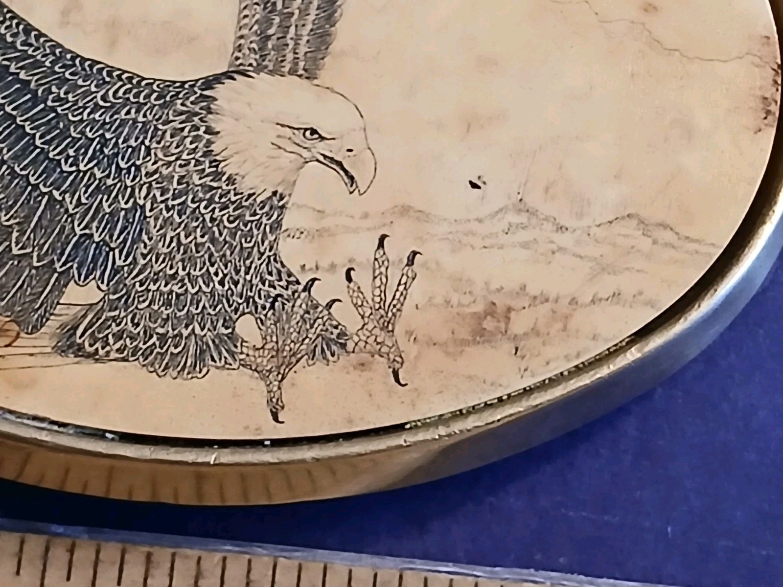 Barlow Solid Brass American Bald Eagle Simulated … - image 5