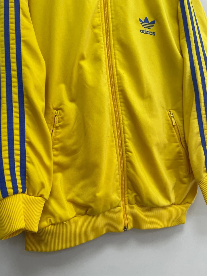 Adidas Firebird Track Jacket Yellow Mens Size M Vintage 90s - Image 4 of 4