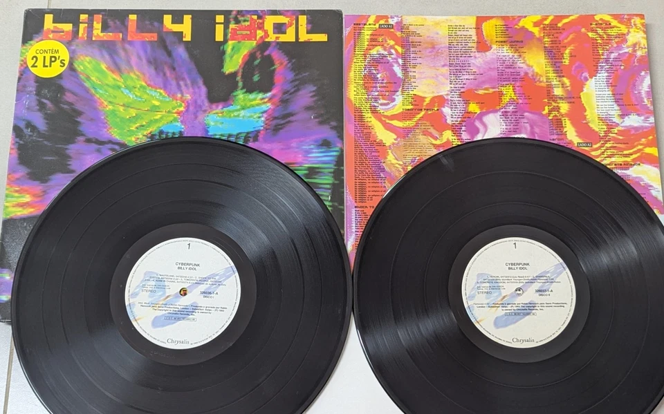 Billy Idol - Cyberpunk BRAZIL  1st Press 2 Lps 1993 - Image 3 of 4