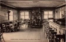 Postcard Bamboo Room Sandlass Beach Sea Bright New Jersey Unposted