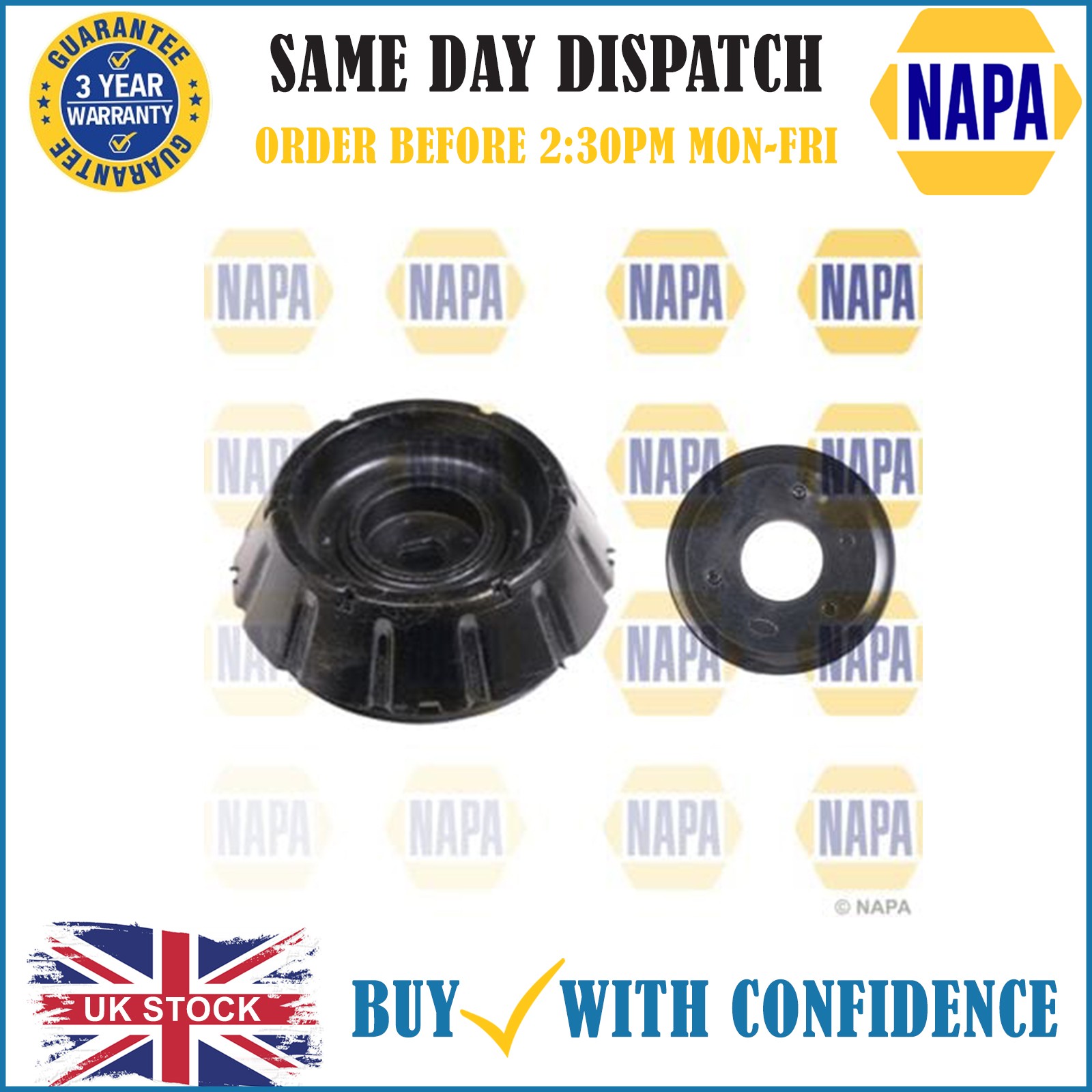 NAPA NKM1034 Suspension Strut Support Mount Front Fits Hyundai i10 Kia Picanto - Image 8
