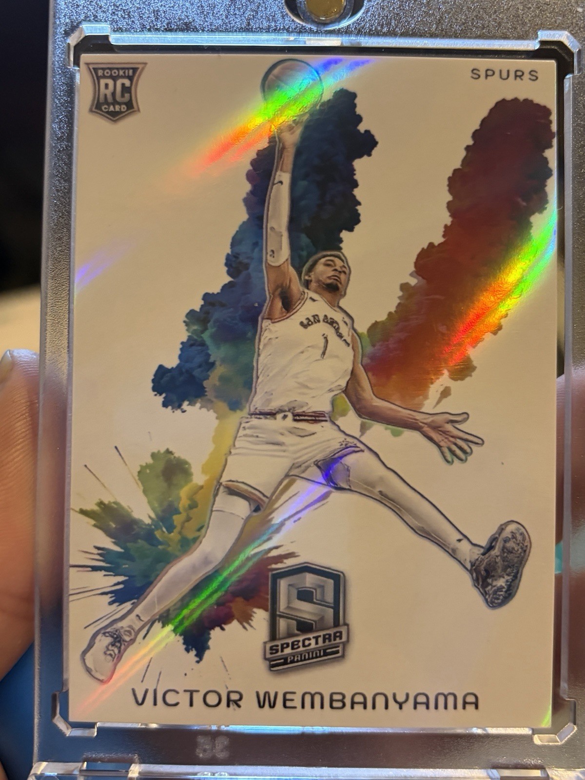 2023-24 Panini Spectra - Color Blast Victor Wembanyama #20 (RC) Mimeograph Wemby