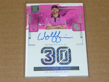 2024/25 Panini Impeccable GOLF MATTHEW WOLFF AUTOGRAPH/AUTO FAIRWAYS 12/30 O960