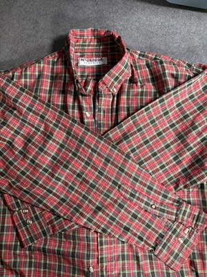McGregor Classics Mens XL Green Plaid Button Down Shirt Long Sleeve Cotton