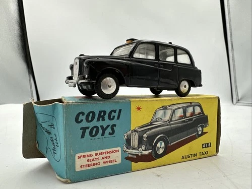 Corgi 418 Austin London Taxi cab Original Box  VGC Vintage Original Model 1960s