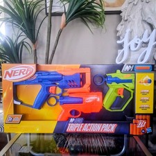 Nerf N Series Triple Action Pack   Toy Gun for Kids 8 with Accuracy, Speed -NEW