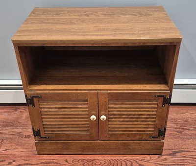 Vintage Ethan Allen MCM Record Cabinet Nutmeg Heirloom Collection
