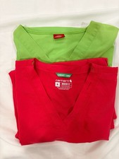 Lot of 2 Scrub Tops: Carhartt Force Modern Fit XL and XL Dickies V-Neck