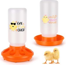 TGEYD Automatic 1L Chick Feeder and Waterer Set for Baby Chicken Duck Quail