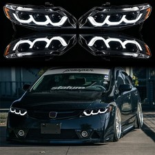For 2006-2011 Honda Civic Sedan Dx-g Ex-l Si Full Led Headlights Assembly Pair For 2006-2011 Honda Civic Sedan Dx-g Ex-l Si Full Led Headlights Assembly Pair