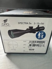 GPO Spectra 5x  3-15x56i w/ 30mm Detachable Picatinny Rings. Exceptional Clarity