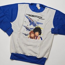 Vintage 1985 Robotech Odyssey Sweatshirt Small 18.25 X 24.5 Acrylic Tsunoko