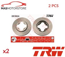 BREMSSCHEIBEN SATZ PAAR VORNE TRW DF2024 2PCS A FÜR HONDA ACCORD IV,ACCORD V