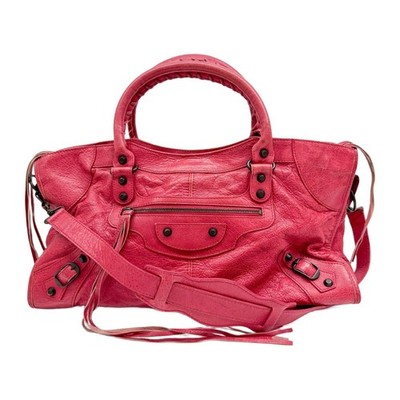 BALENCIAGA Part Time Red/Pink Leather Two Way Bag | eBay