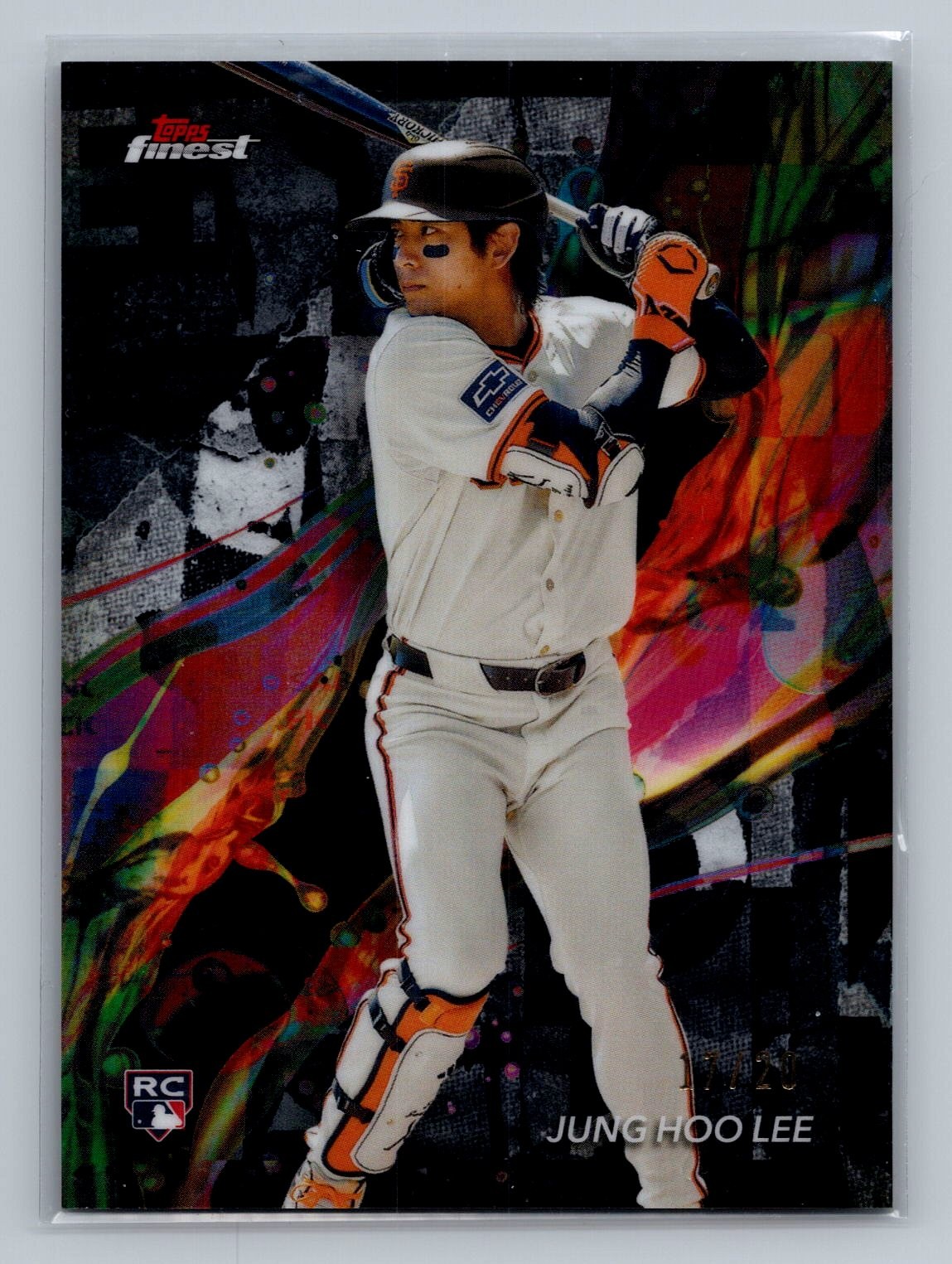 Jung Hoo Lee 2024 Finest #44 Black Refractor #/20 Giants RC