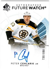 2017-18 UD SP Authentic Future Watch Auto PETER CEHLARIK #143 #730/999 RC Rookie