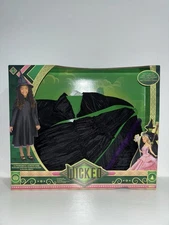 Wicked Elphaba Black Dress, Hat & Cape Costume Dress Up Set Child Size 4-6x