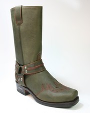 9677 Sendra Stivali Biker Militari Cuciti A Mano Per Moto