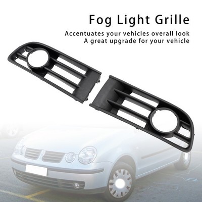 2PCS Front Lower Fog Light Cover Grille Grill Für VW Polo 2002-2005,