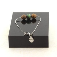 Steine Und MinéRaux. Armband Aus Edelstahl 1 Perle Epidot Aus Australien