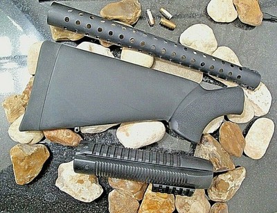 Fits Mossberg 500 Hogue Shotgun Stock + Picatinny Forend + Heat Shield COMBO!