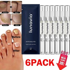6 Pack Lunavia Antifungal Pen, 25 Undecylenic Acid Toenail Fungus Treatment