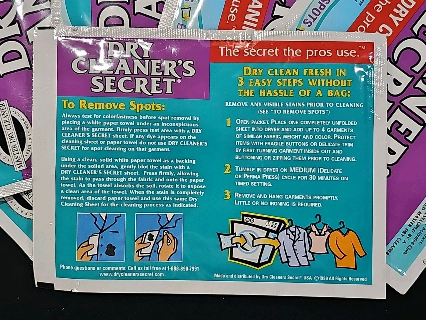 Dry Cleaner's Secret Sheets NEW 6 Pack